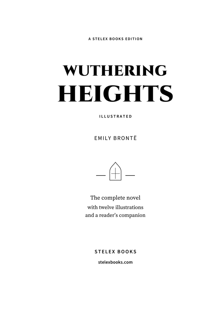 The edition’s title page, with bold Wuthering Heights lettering, Emily Brontë’s name and the STELEX Books imprint.